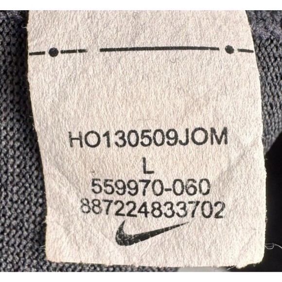 NIKE Hooded Top Men's Large Dri-Fit Long Sleeved Striped Pullover Dark Gray - Picture 5 of 10